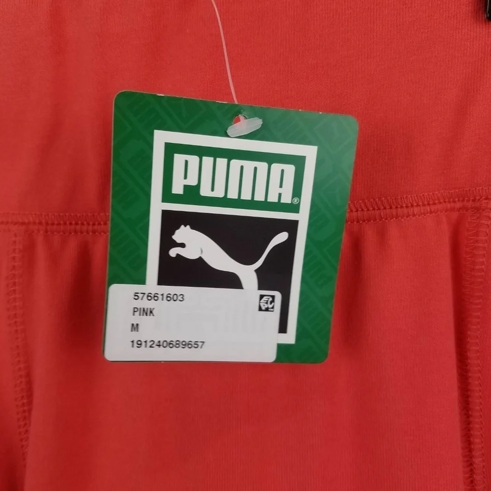 Puma Fashion T7 Women's Leggings Med Spiced Coral Exposed Workout Yoga Gym Pants
